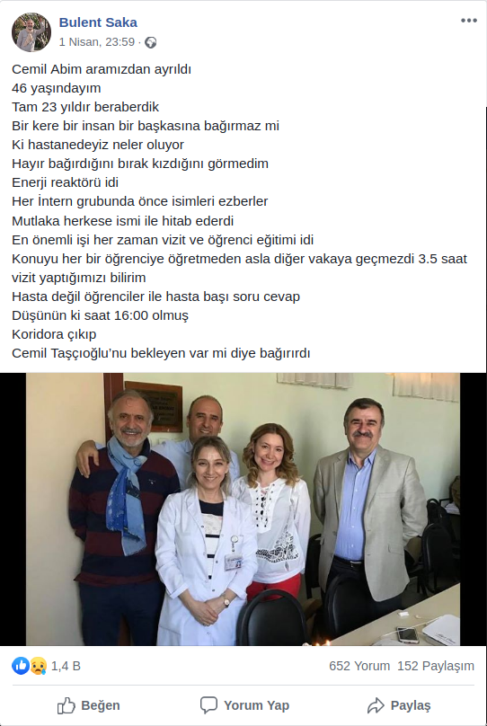 Prof. Dr. Cemil Taşcıoğlu - Sevenlerinin Veda Sözleri