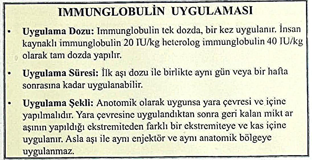 Immünglobulin Uygulaması