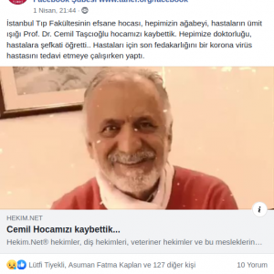 Prof. Dr. Cemil Taşcıoğlu - Sevenlerinin Veda Sözleri